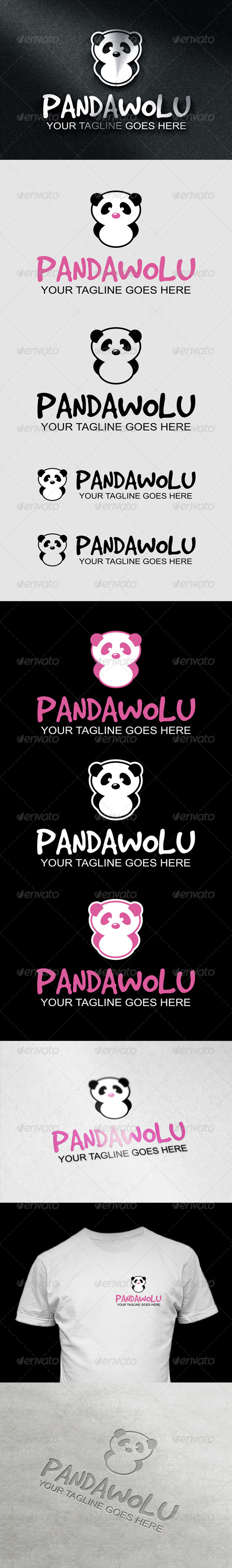 PandaWolu Logo - Animals Logo Templates