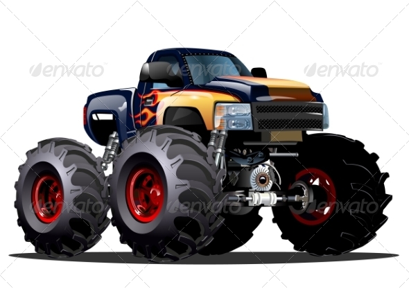 Cartoon Monster Truck - Monsters Characters