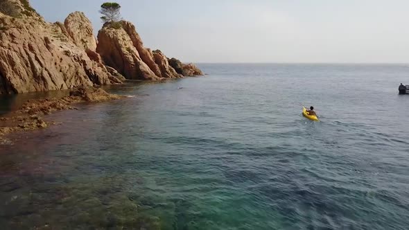 Aerial Mediterranean Kayaking pack