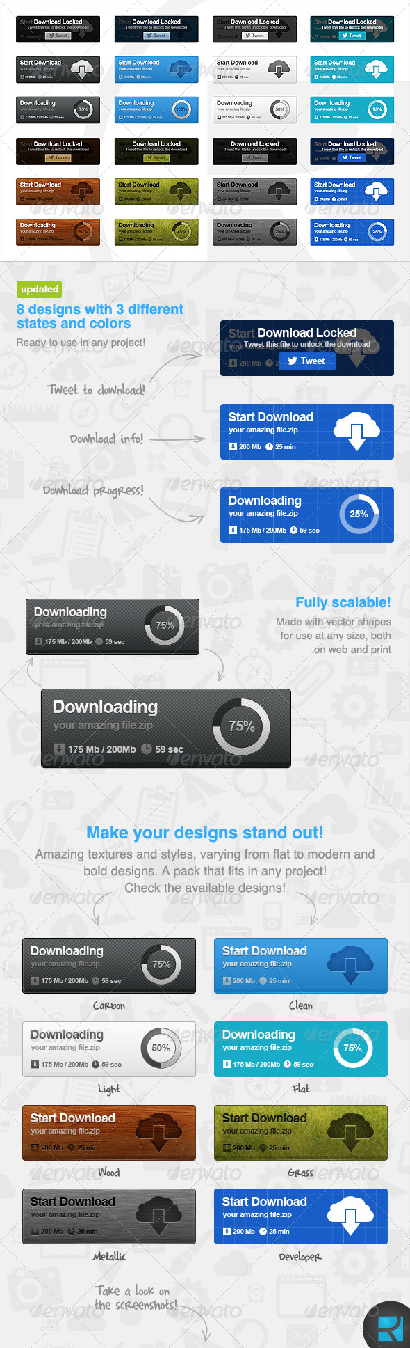 Download Buttons Set