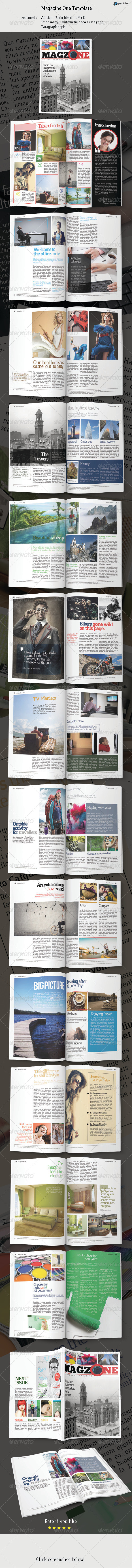 Magazine One Template - Magazines Print Templates