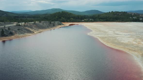 Aerial View of Production Site and Pink Water Reservoir