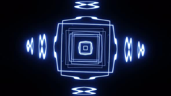 Rotation of an Abstract Neon Glow Figure for Abstraction Music Shows alt