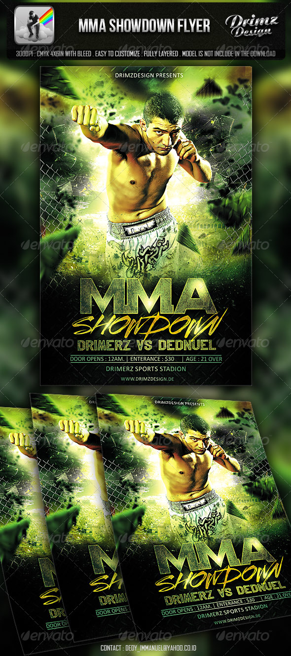 MMA Showdown Flyer - Events Flyers