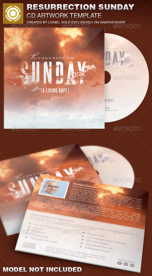 Resurrection Sunday CD Artwork Template - CD & DVD Artwork Print Templates