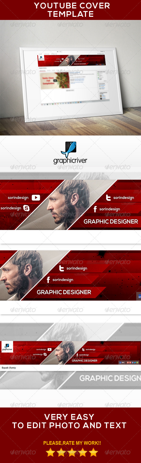 Modern Youtube Banner - YouTube Social Media