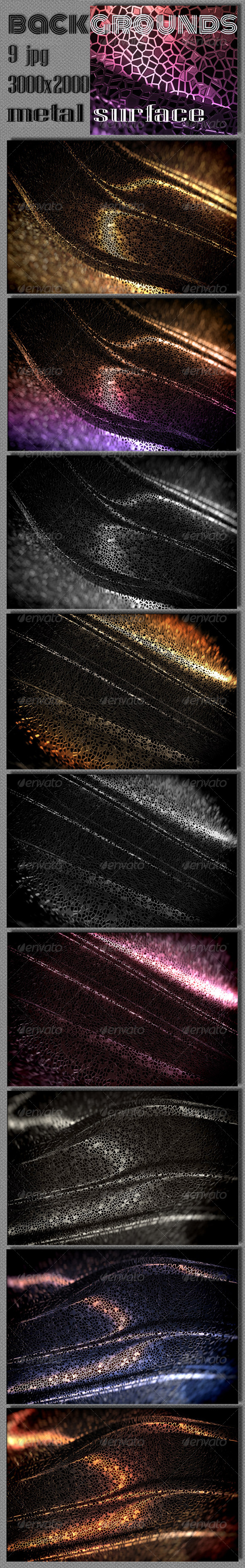 Metal Surface Techno Backgrounds - 3D Backgrounds