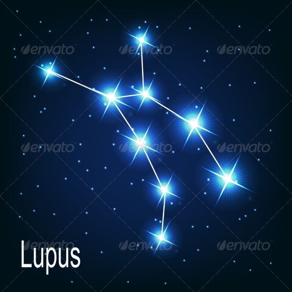 The Constellation Lupus - Decorative Symbols Decorative
