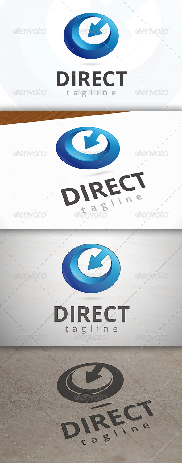 Direct Media Logo - 3d Abstract