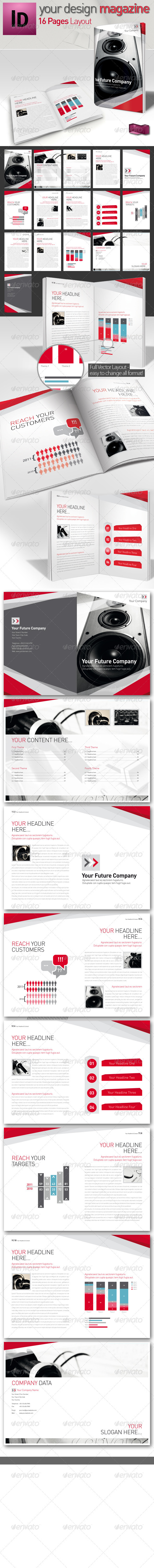 Business Magazine // 16 Page InDesign // A4 - Magazines Print Templates