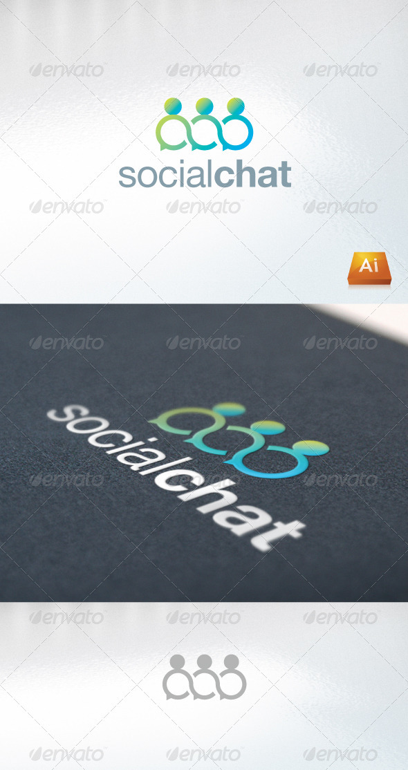 Socialchat - Humans Logo Templates