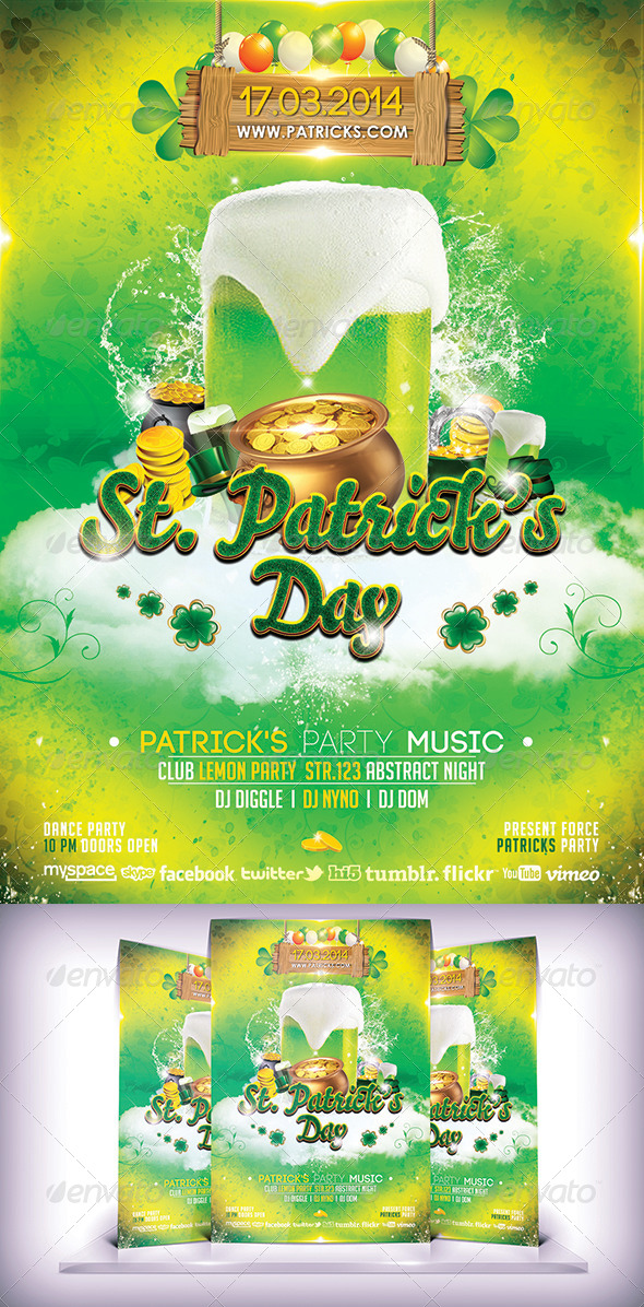 Patricks Day Flyer - Flyers Print Templates