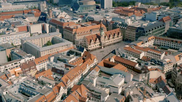 Historical Market Square in Leipzig alt