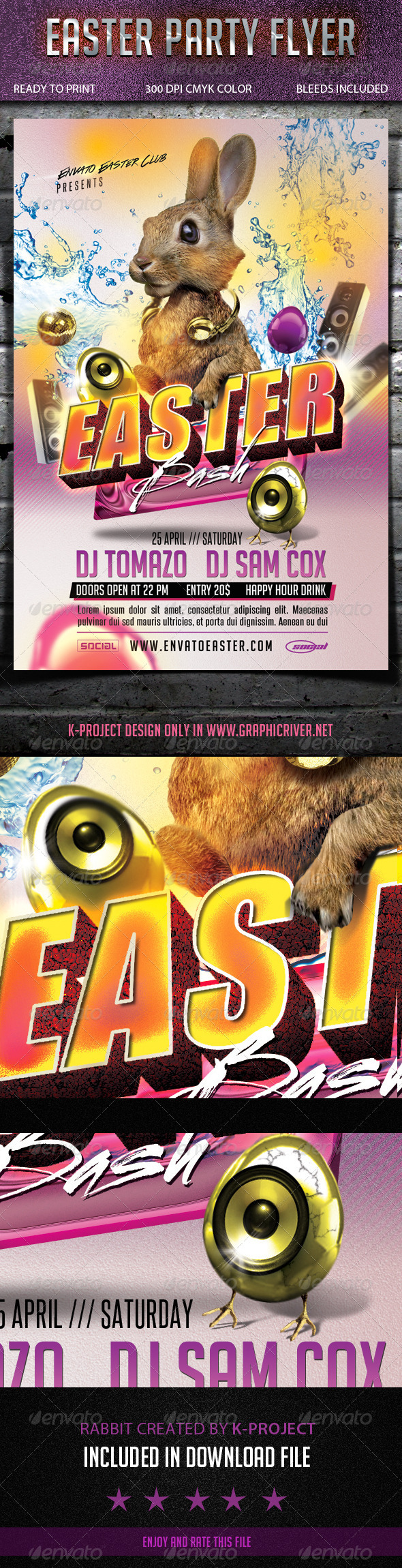Easter Party Flyer - Clubs & Parties Events