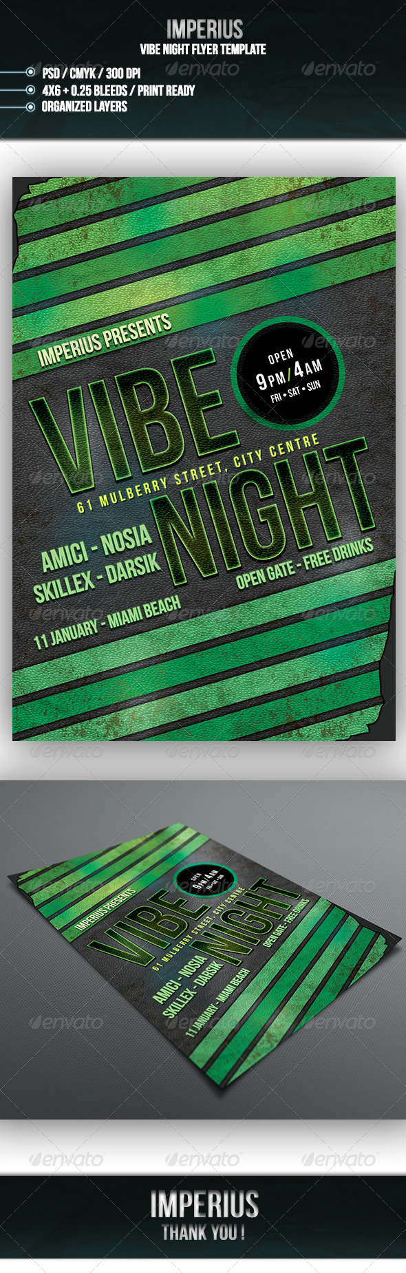 Vibe Night Flyer - Flyers Print Templates