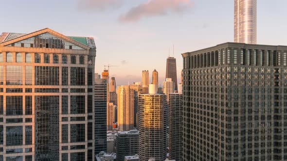 Chicago Cityscape Golden Hour Time Lapse alt