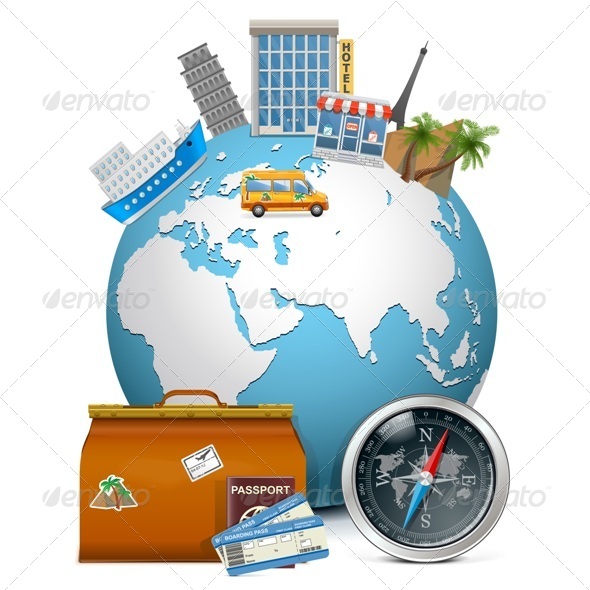 Travel Concept with Globe - Travel Conceptual