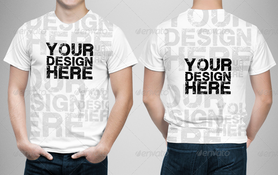 Man T-Shirt Mock-Up, Graphics | GraphicRiver
