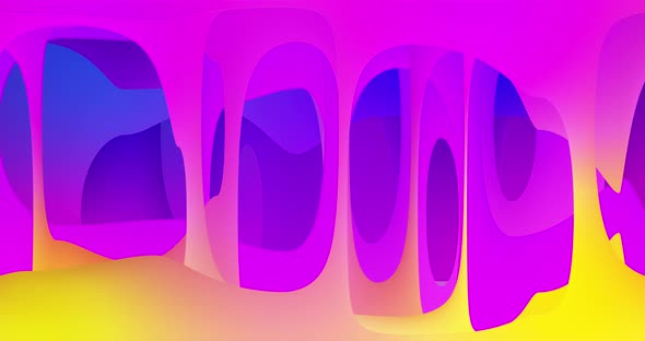 Abstract background of liquid shapes in pink-yellow colors