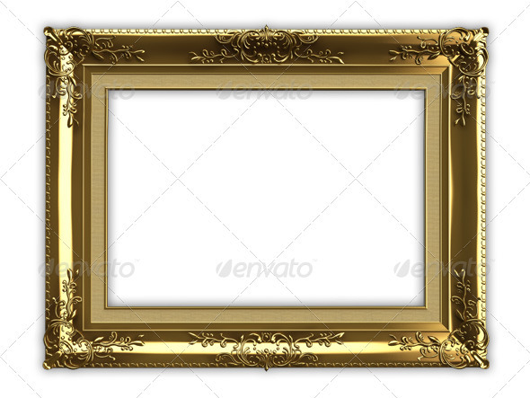 Gold Picture Frame - Objects 3D Renders