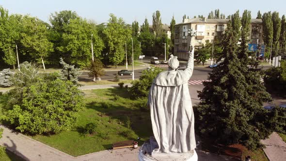 Monument to Bogdan Khmelnitsky in the City of Melitopol Ukraine