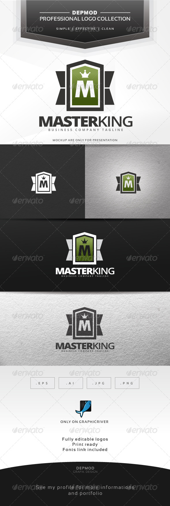 Master King Logo - Letters Logo Templates