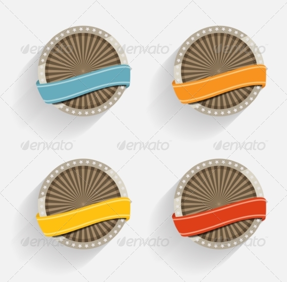 Label Set in Retro Style - Web Technology
