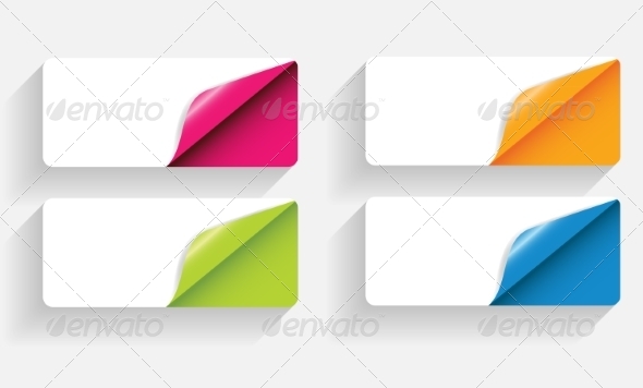 Banners with Curled Corner - Web Technology