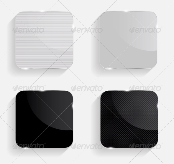 Set of Realistic Glass Frames. Vector Illustration - Web Technology