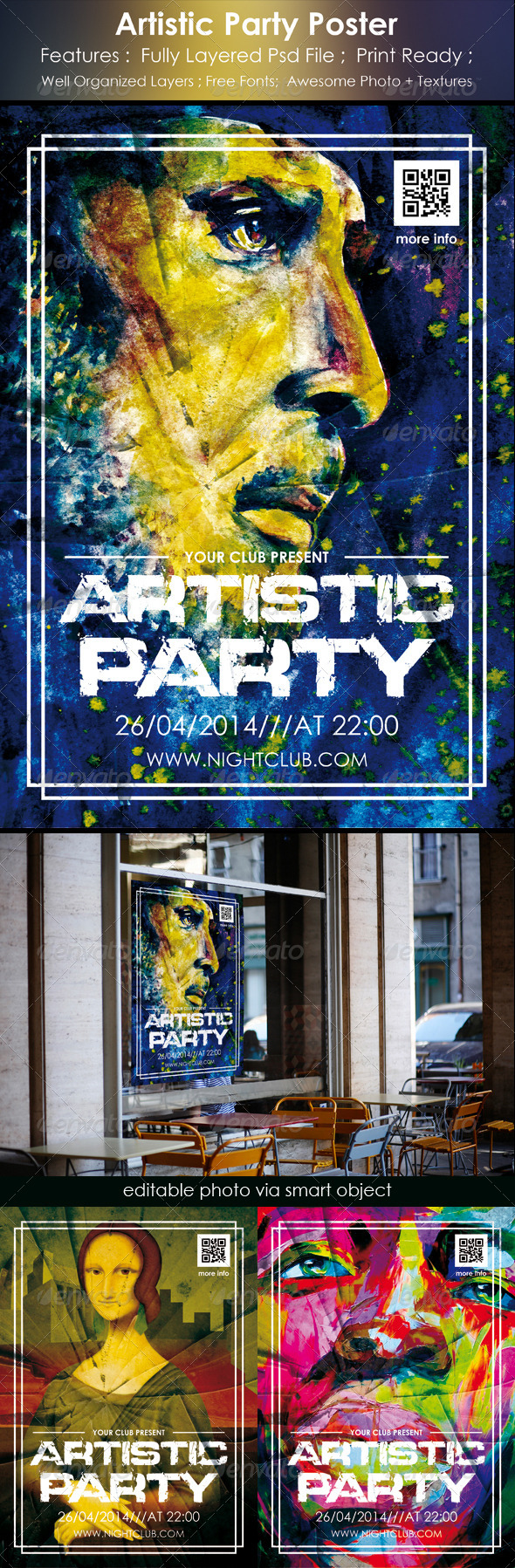Artistic Party Poster - Events Flyers
