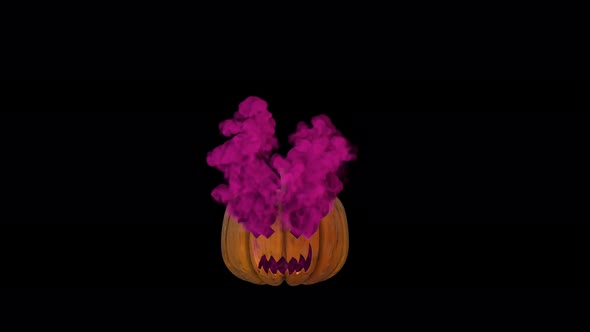 Halloween Jack-o Lantern With Smoke