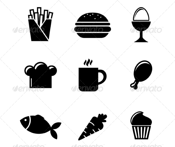 Collection of Food Icons - Food Objects
