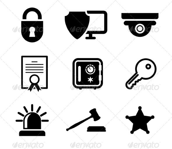 Safety and Security Icons Set - Miscellaneous Conceptual
