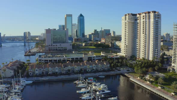 Pulling away from downtown Jacksonville waterfront alt