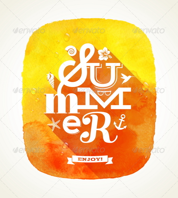 Summer Greeting with Summer Things - Travel Conceptual
