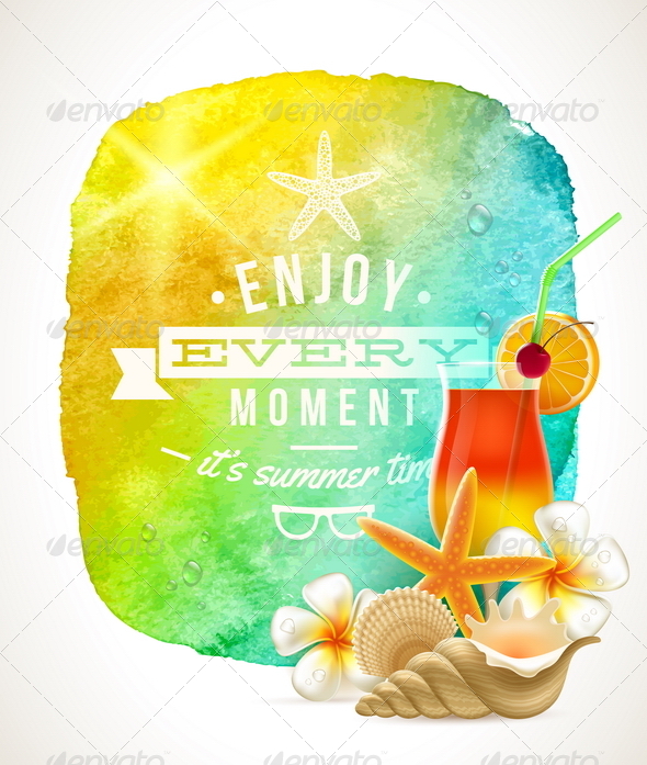 Summer Time Greeting - Travel Conceptual