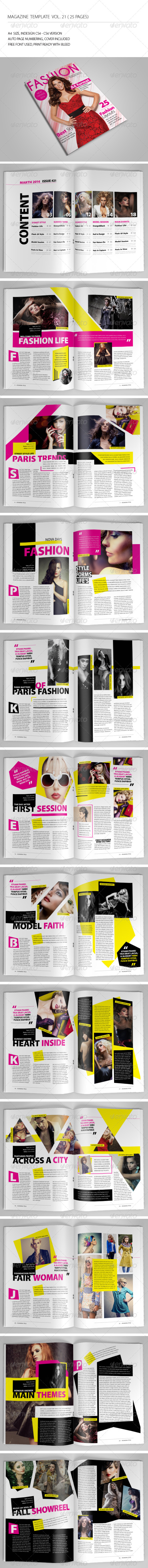 25 Pages Fashion Magazine Vol21 - Magazines Print Templates