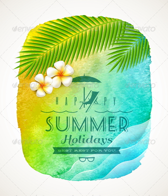 Summer Holiday Greeting - Travel Conceptual