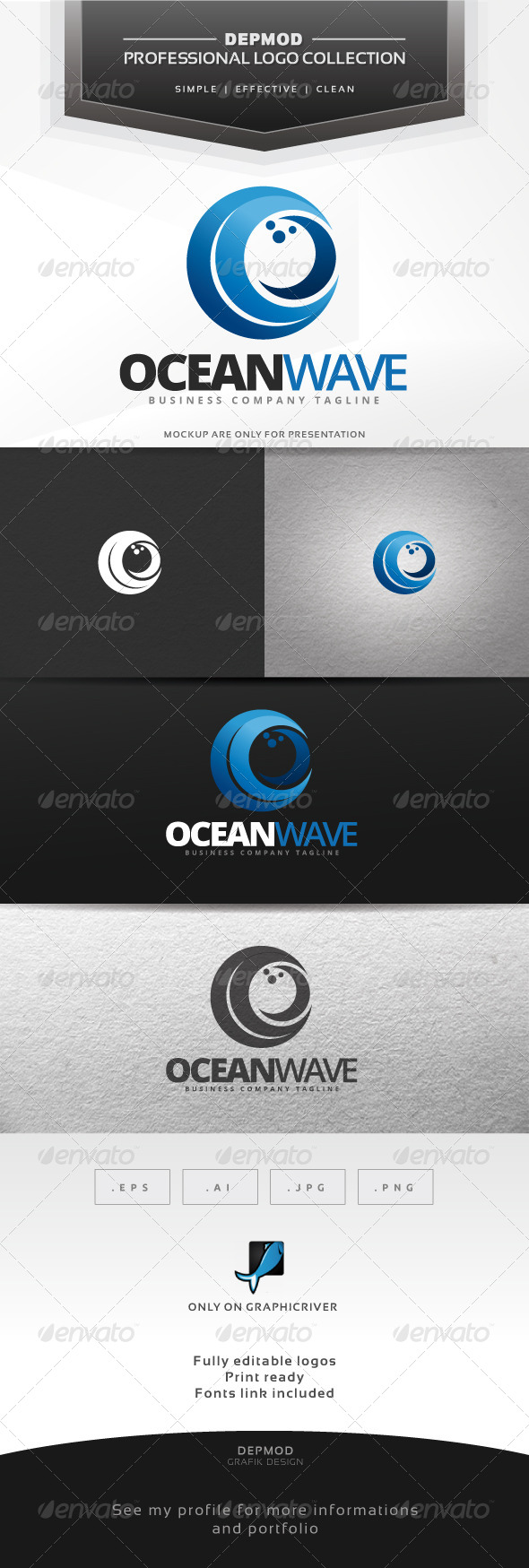 Ocean Wave Logo - Symbols Logo Templates