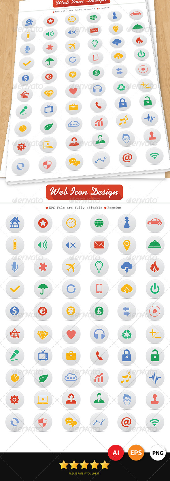 60 Web Icons Design - Web Icons