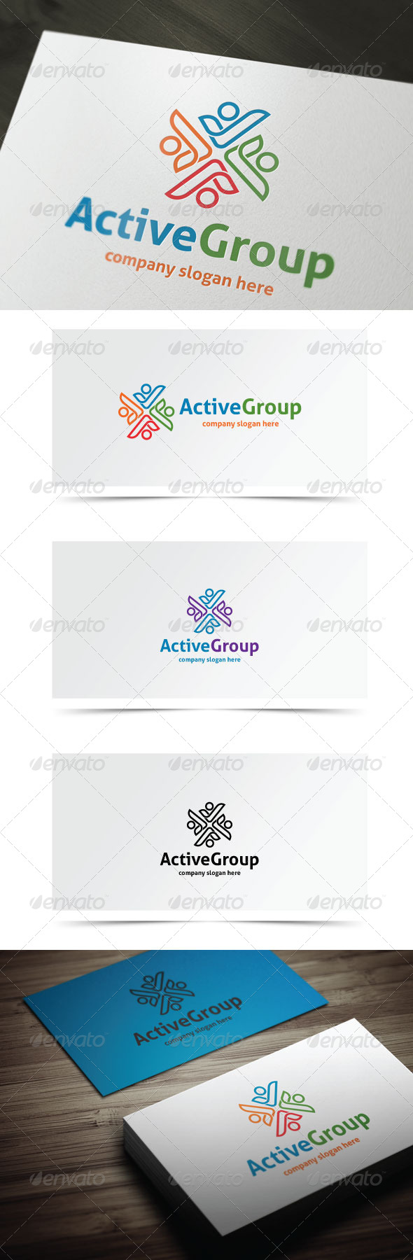 Active Group - Humans Logo Templates