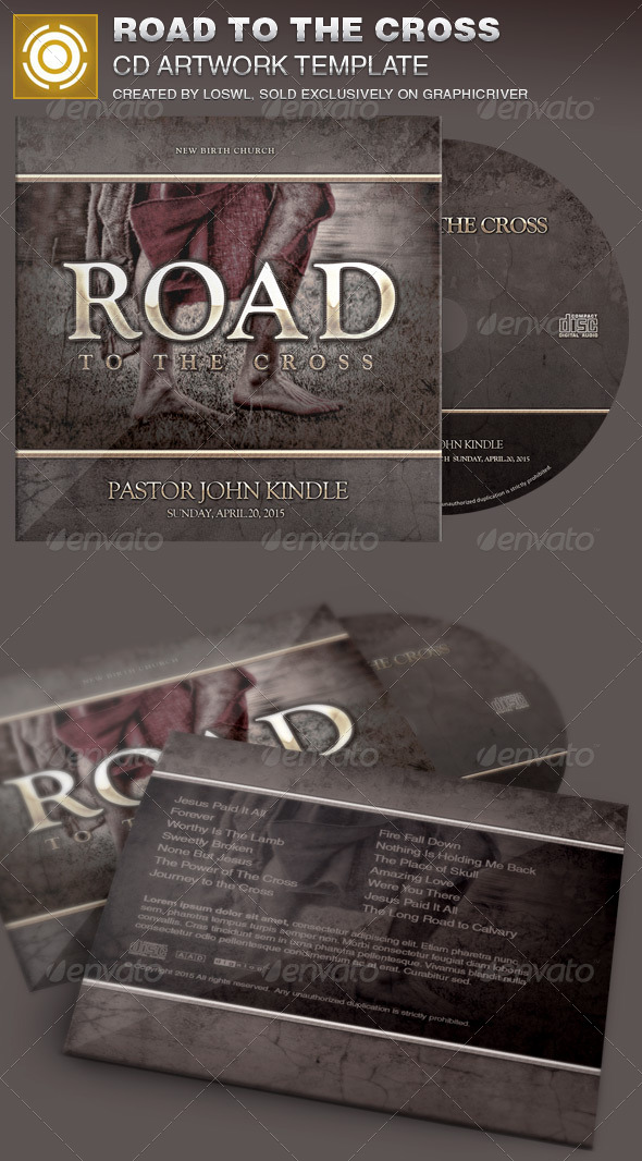 Road to the Cross Church CD Artwork Template - CD & DVD Artwork Print Templates