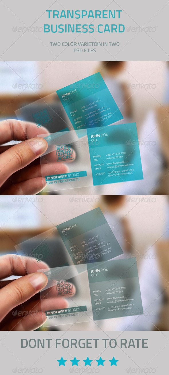 Transparent Business Card - Creative Business Cards