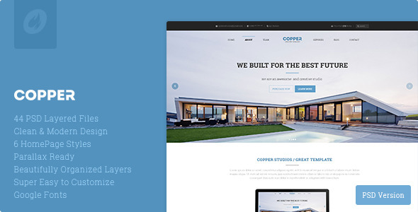 Copper - Multipurpose Creative PSD Template