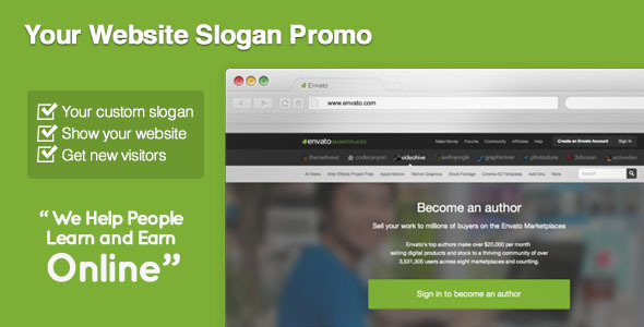 Your Website Slogan Promo