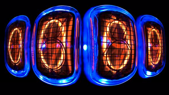 Random Numbers Change on the Numerical Counter, in the Curved Space on the Gas Discharge Indicator alt