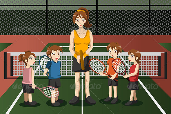 Kids in a Tennis Club - Sports/Activity Conceptual