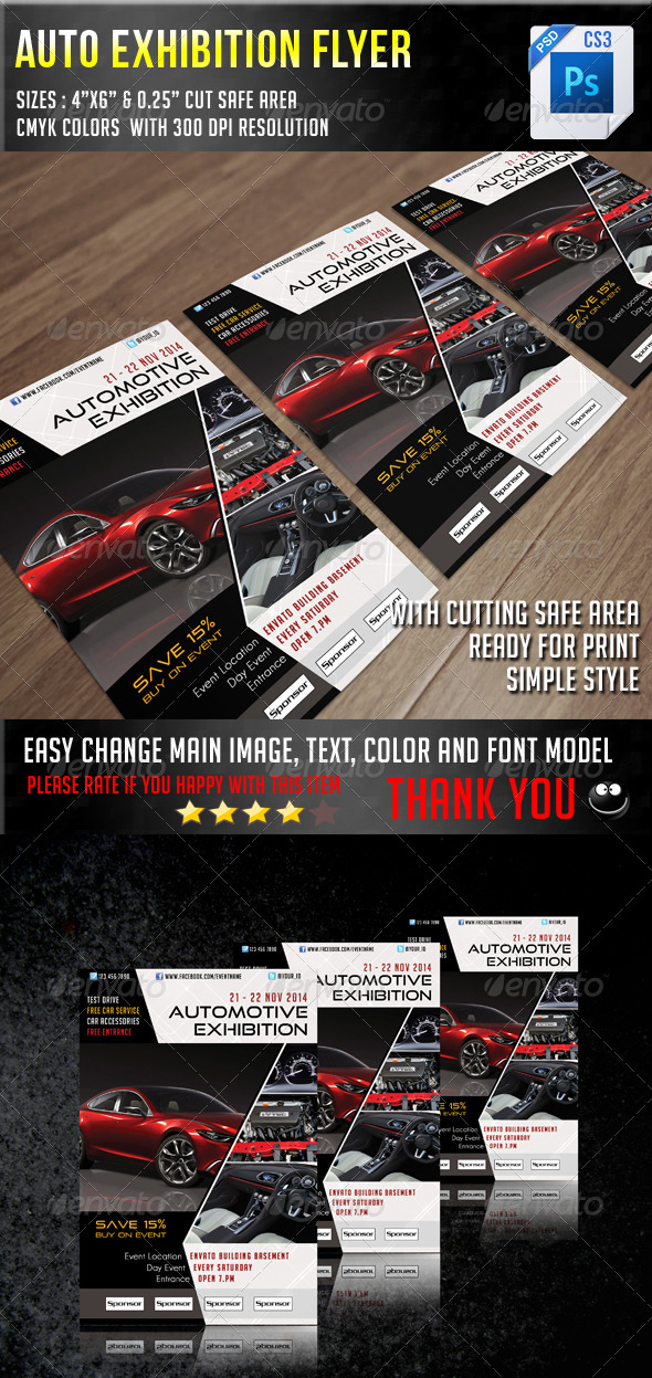 Auto Exhibition Flyer V6 - Concerts Events