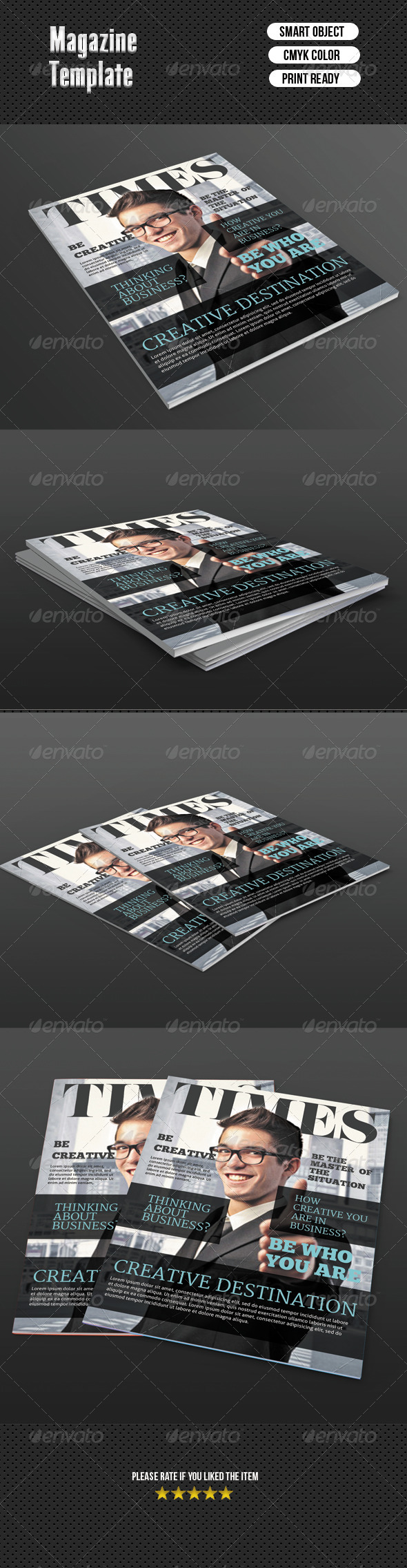 Magazine Cover Template - Magazines Print Templates