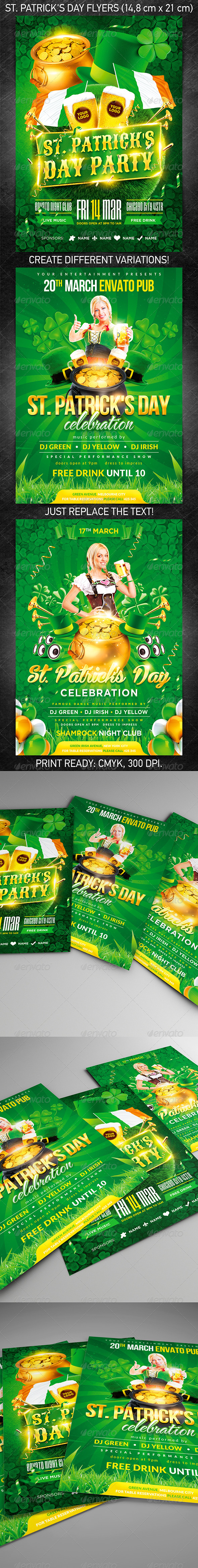 St. Patrick's Day Flyer Bundle - Holidays Events